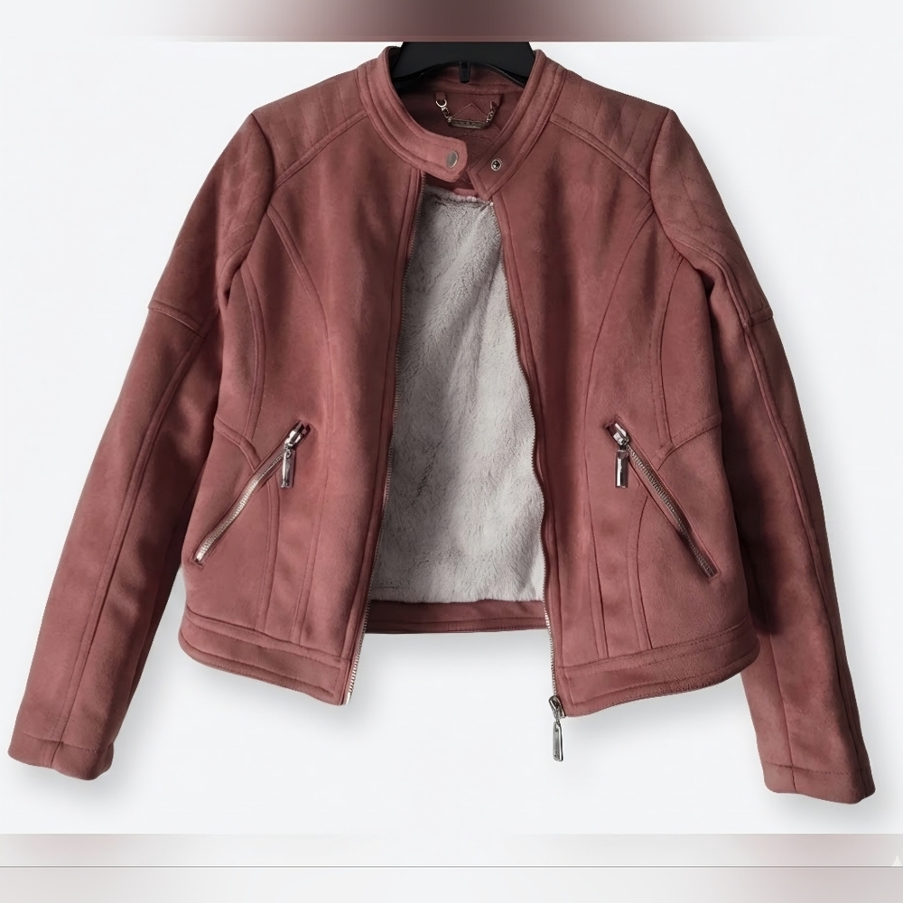 NWOT Jou Jou Women's Faux Suede Jacket With Interior Lining size S